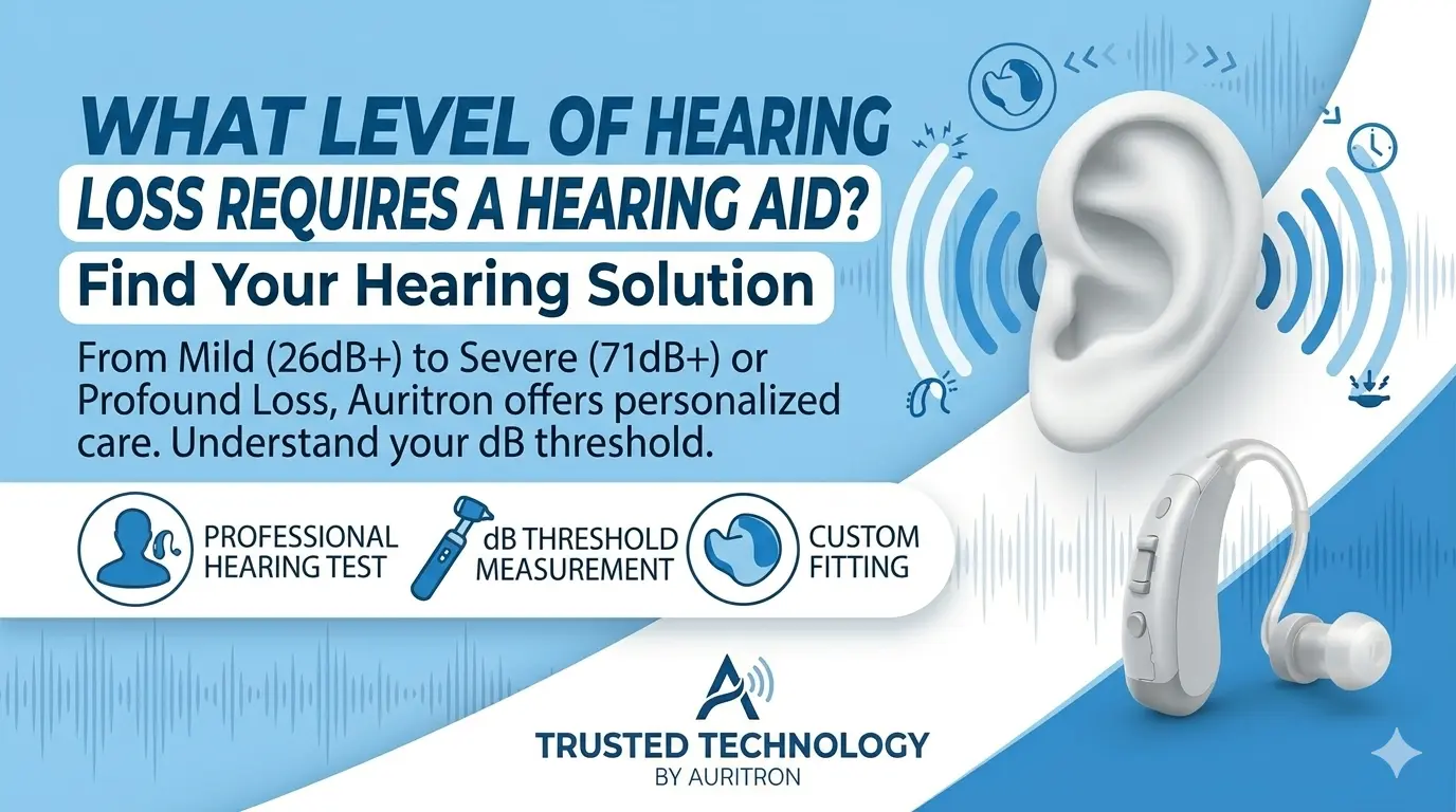 What level of hearing loss requires a hearing aid